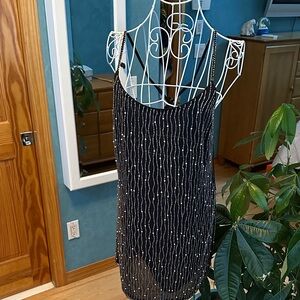 Guess Black Dress with Silver Beadwork